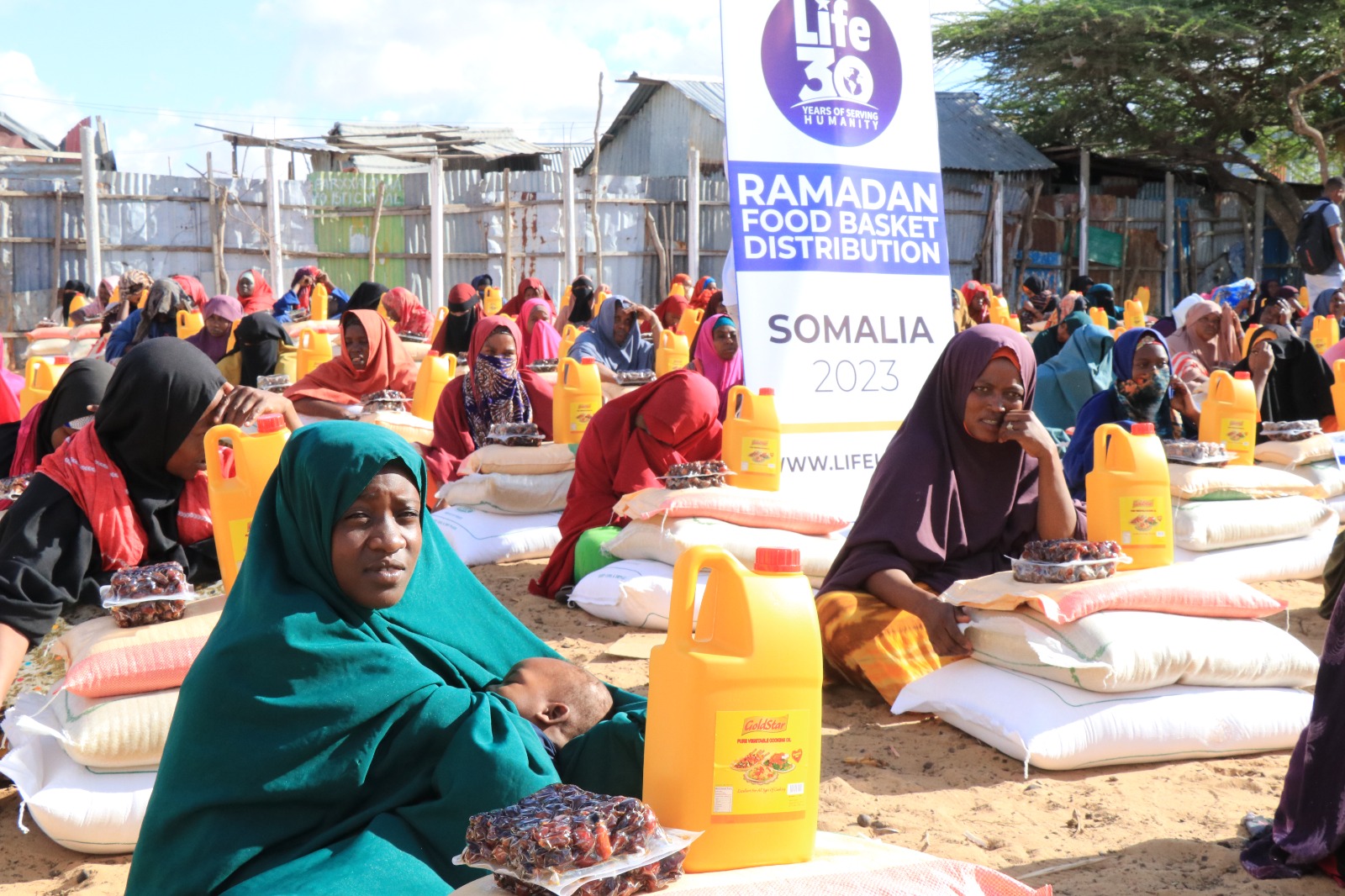 The Life For Relief And Development organization distributed aid to families living in Mogadishu