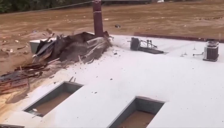 Watch: Building and Container Get Swept Away as Storm Helene Leaves 210 Dead