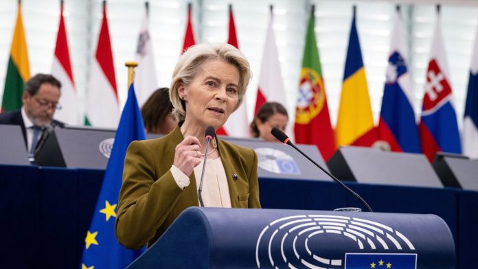 EU chief delivers combative speech amid mounting pressure