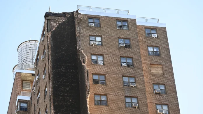 New York apartment building partially collapses