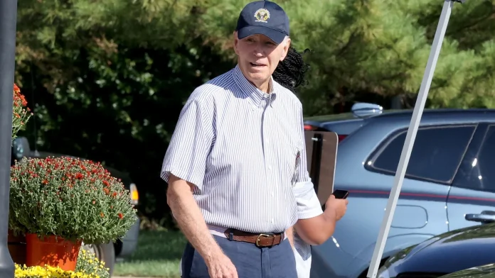 Joe Biden undergoing radiation therapy for cancer