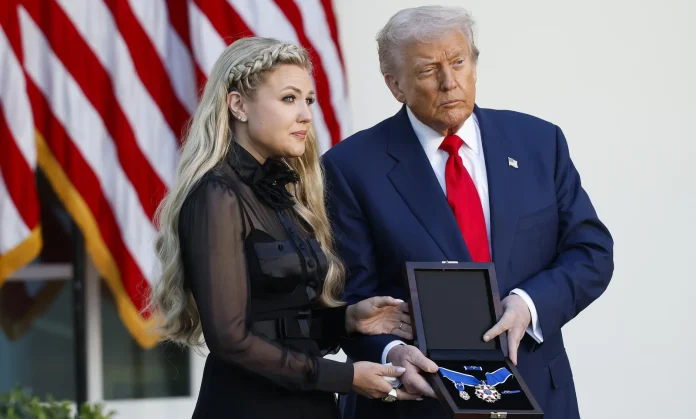 Trump hails 'martyr' Kirk at posthumous medal ceremony