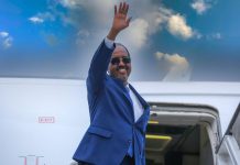 Madaxweyne Xasan iyo wafdi Wasiiro ah oo saaka u ambabaxay dalka Aljeeriya