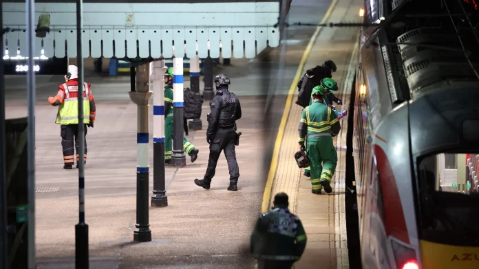 UK terror police probe train stabbing after ten injured