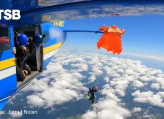 Caught on camera: Parachutist left hanging from plane’s tail mid-air Watch: Moment skydiver left dangling on plane's tail