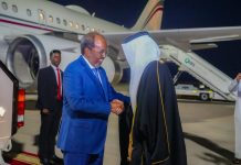 Madaxweyne Xasan oo gaaray magaalada Doxa si uu uga qeyb galo shirka Siyaasada iyo Amniga