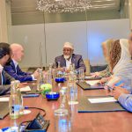 Axmed Madoobe oo Q.Midoobe iyo Midowga Yurub kala hadlay shirka mucaaradka ee Kismaayo