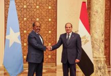 El-Sisi:Aqoonsiga qayb ka mid ah Soomaaliya waxay halis u tahay xasilloonida G.Afrika