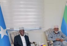 Axmed Madoobe iyo Sheekh Shariif oo kulan uga socdo magaalada Muqdisho