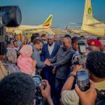 Saciid Deni oo ka soo degey garoonka diyaaradaha Aadan Cadde