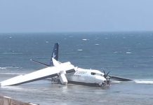 Diyaarad rakaab ah oo shil ku gashay garoonka Aadan Cadde