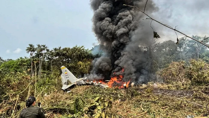 34 dead as Colombian military plane crashes after takeoff