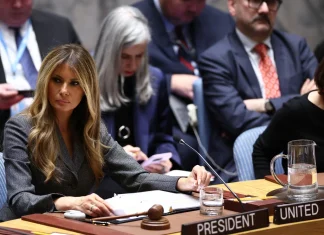 Melania Trump presides over UN session on children in conflict zones Melania Trump chairs UN meeting on children in conflict