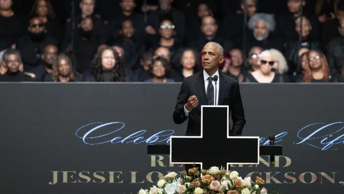 Obama attacks Trump at Jesse Jackson memorial