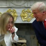 Haweeneyda ra’iisul wasaaraha ka ah Talyaaniga oo bahdishay madaxweyne Trump