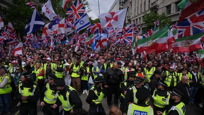 Thousands attended two major London protests, 43 arrested