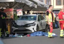Two killed after car rams into crowd in Leipzig, Germany Two dead as car ploughs into crowd in Germany's Leipzig
