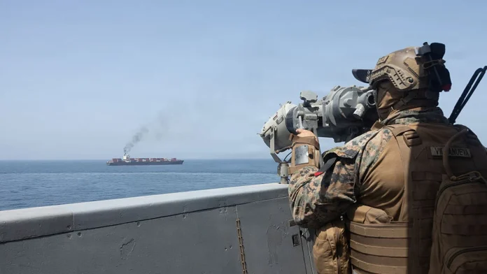 US hits Iranian tanker, says blockade remains in effect