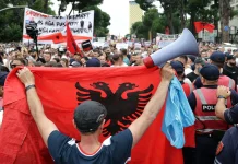 Albanians rally against Kushner-linked luxury resort development plans Albanians protest over Kushner-linked luxury resort