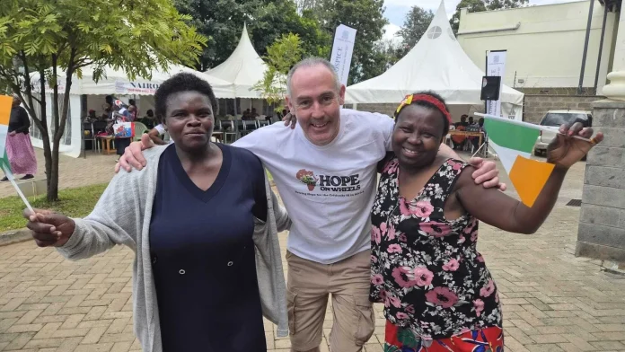 Irish Garda Team Supports Ambulance Deliveries to Ugandan Hospices Garda helping deliver ambulances to hospices in Uganda