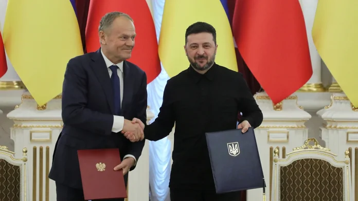Poland strips Zelensky of top honour over WW2 dispute
