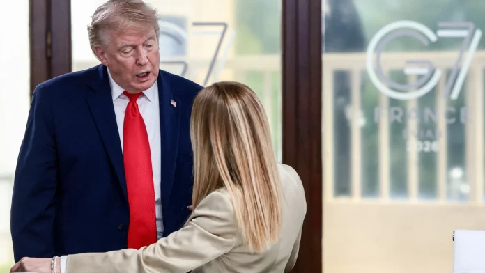 Trump escalates spat with Meloni over G7 photo claim