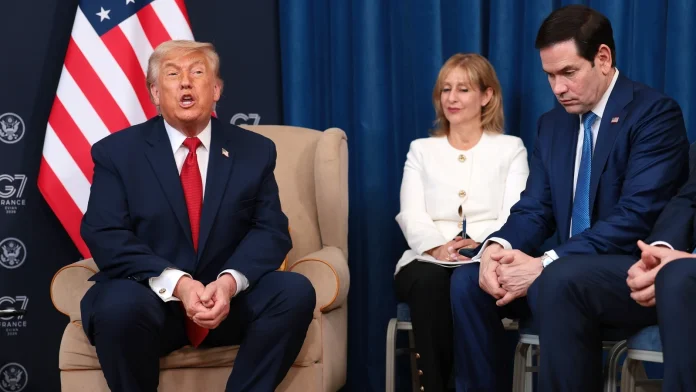 Trump tells G7 he is the boss, warms to Ukraine war aims
