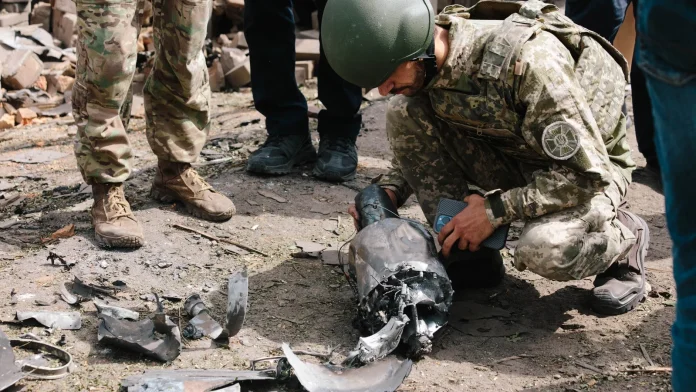Ukraine air barrage kills two, wounds 17 in Russia