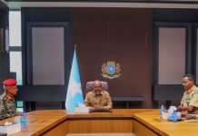 Xasan Sheekh oo la kulmay taliyaha ciidamada Jabuuti