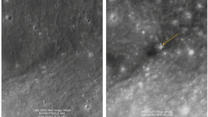 Before-and-after photos released from SpaceX spacecraft’s crash on the Moon Before and after images of SpaceX Moon crash released