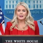 Xoghayihii Warfaafinta Aqalka Cad oo shaqada ka tagaysa Leavitt to leave US press secretary job this month