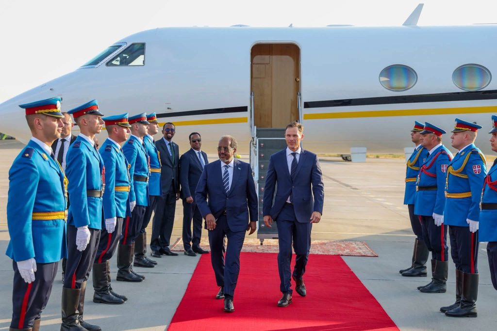 Madaxweynaha Jamhuuriyadda Federaalka Soomaaliya oo gaaray wadanka Serbia