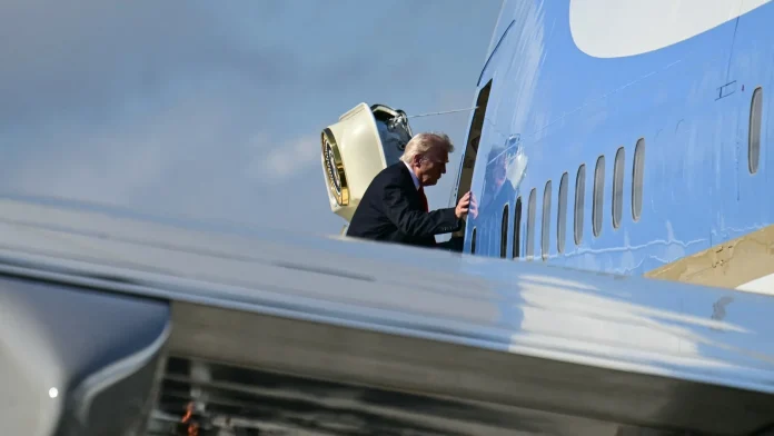 Trump says he discreetly changed aircraft after receiving a security Trump confirms he secretly switched planes over threat