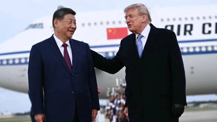 China’s Xi Lands in U.S., Greeted Personally by President Trump China's Xi arrives in US to personal welcome from Trump