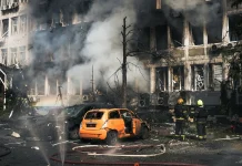 Eight Dead After Wave of Russian Airstrikes Hit Cities Across Ukraine Eight killed in wave of Russian strikes on Ukraine