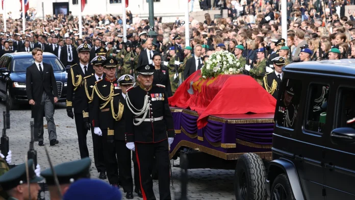 Oslo falls silent for funeral of Norway's King Harald V