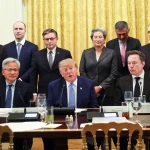Trump promotes industry-led AI self-regulation at lunch with tech leaders Trump touts self-regulation at AI bosses lunch