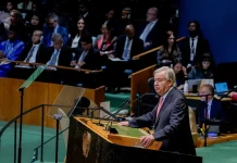 UN chief urges AI safeguards and calls for an end to wars in speech UN chief seeks AI curbs, end to wars in assembly address