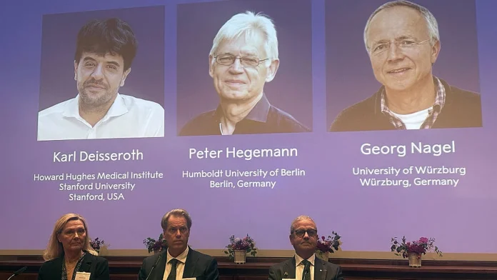 German and American scientists awarded Nobel Prize for optogenetics German, US scientists win Nobel prize for optogenetics