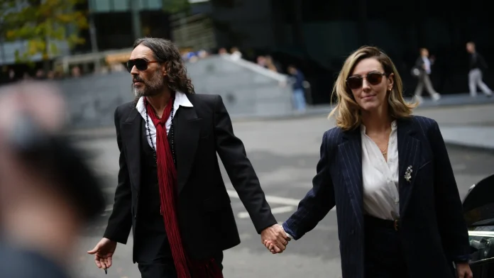 Russell Brand’s wife tells court he’s “kind and caring,” offers Russell Brand's wife tells court he is 'caring, kind'