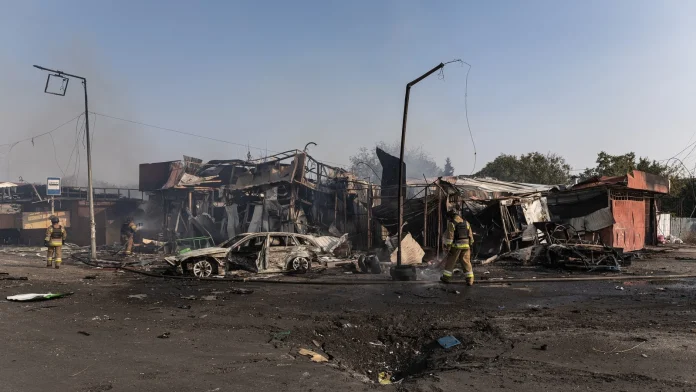 Russian attack hits Kyiv medical centers, leaving one person dead Russian strike damages Kyiv medical facilities, kills one