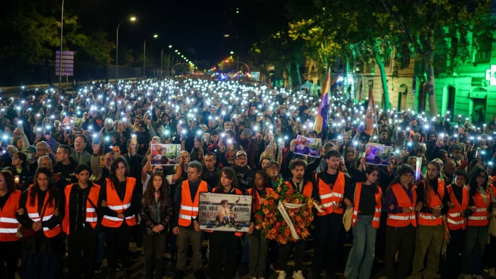 Thousands Rally in Madrid to Pay Tribute to Pensioner Abascal Thousands march in Madrid to honour pensioner Abascal