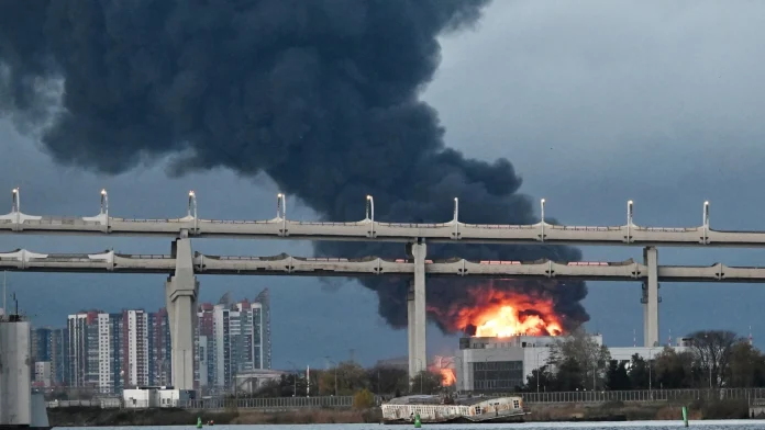 Ukraine sets Saint Petersburg refinery ablaze in attack