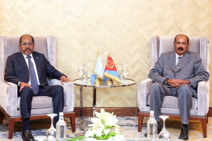 President Hassan Sheikh met with President Isaias Afwerki of the State of Eritrea